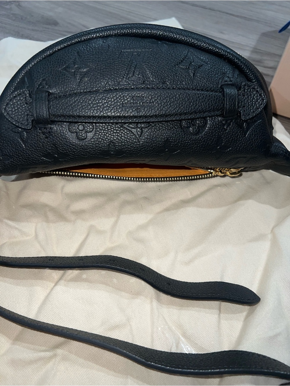 Louis Vuitton Black Embossed Monogram Crossbody Belt Bag - Picture 10 of 11